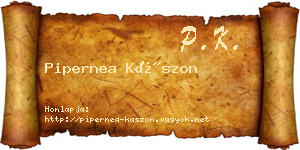Pipernea Kászon névjegykártya